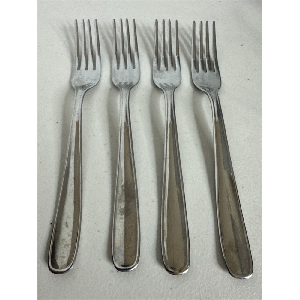 Tramontina NSF 1020 Dinner Fork Outlined Stainless Steel Flatware Brazil Set 4